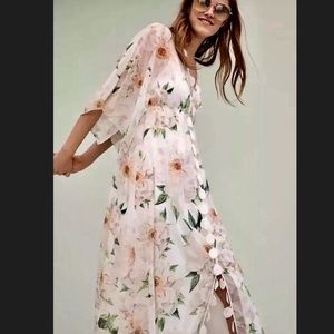 Anthropologie Farm Rio Dahlia Maxi Dress